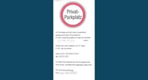 Privatparkplatz Besitzstörung